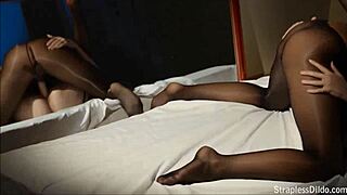 Pantyhose Strapless Dildo Ride