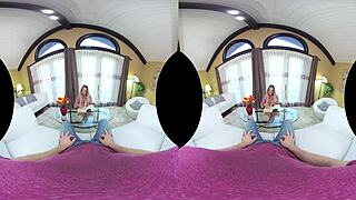 VRHush Cali Carter's Big Booty Swallows Cum in Shaved POV