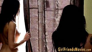 Wow, buxom babe's pussy devoured so hungrily!