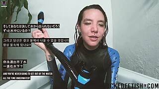 Skinny Spandex Tease Underwater Bathtub Seduction