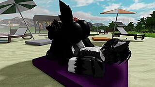 Big cock pounds scp-1471 mal0 bent over beach rocks