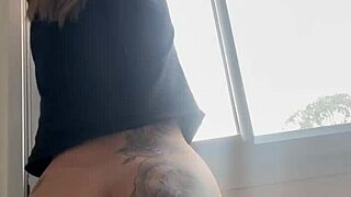 i got so horny from neighbor's stare called hubby to suck his huge cock while watched