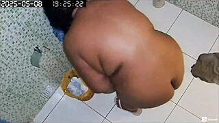 hidden cam films busty bbw neighbor shaving huge pussy