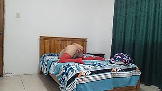 stepmom in lingerie teases her big delicious vagina for intense sex