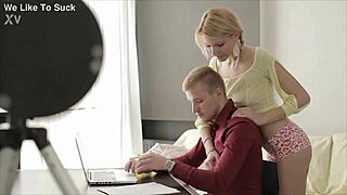 karina grand slobbers on cock before messy facial blast