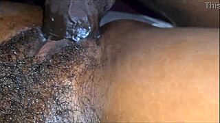 College boy waits outside while teen girlfriend creams on bbc inside work