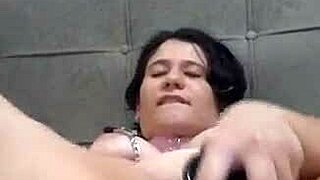 Latina prostitute masturbates juicy pussy with toys creampie dreams for cuckold old man