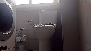 Guy shaves monster cock spits thick milk loads