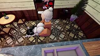 wife cooks meal so i flip her over and fuck 🍆💦 big ass pounding