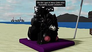 Big cock pounds scp-1471 mal0 bent over beach rocks