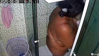 hidden cam films busty bbw neighbor shaving huge pussy