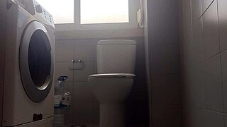 Guy shaves monster cock spits thick milk loads