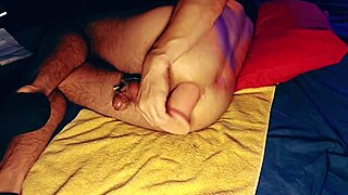 Amateur Stuffs Huge Dildo Deep in Ass