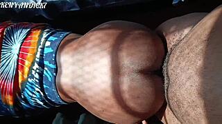 African Couple's Homemade Doggystyle On Sheer Fabric