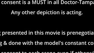 solana spreads shaved pussy in first gyno fetish exam