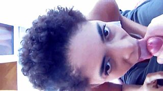 ebony slut, you gonna swallow this cock on the balcony pov?