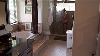 my french stepmom strips naked begging for my young cock ride