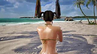tk8 ryona xiaoyu writhes in gold bikini torment!