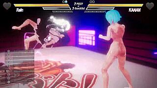 lesbians finger asses in intense battle round 7 👭🔥