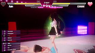 lesbians finger asses in intense battle round 7 👭🔥