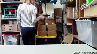 officer rams katy kiss pierced pussy long cock shoplift style