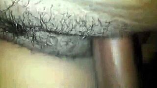 sliding deep into that hairy wet shemale pussy feels amazing