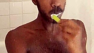 Sharing sweet kisses with cute roommate