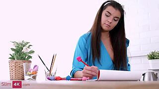 Brunette Teen Shaved Pussy Bent Over Doggystyle Creampie Cowgirl