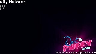 i bounce my wet puffy boobs playing toys on angel wicky's curvy tits.