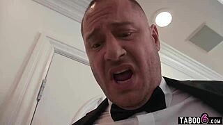 😈 fresh bride takes gangbang double penetration at her own wild wedding party!!