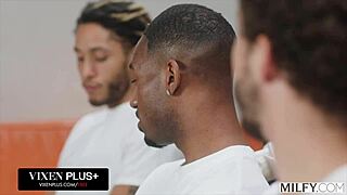 Sienna Rae's BBC Airtight Office Milf Gangbang Debut