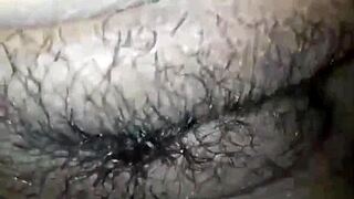 sliding deep into that hairy wet shemale pussy feels amazing