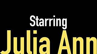 busty cougar julia ann deepthroats monster cock in kitchen