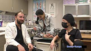 jasmine roses bends for dr tampa's humiliating immigration pussy exam backstage