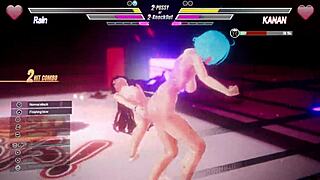 lesbians finger asses in intense battle round 7 👭🔥