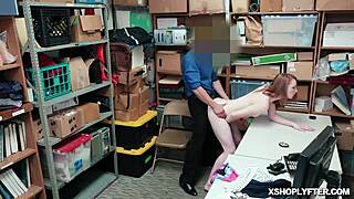 officer rams katy kiss pierced pussy long cock shoplift style