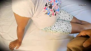 Stepsister's big tits tempt stepbrother into creampie fucking alone at home