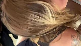 Big booty Latina blonde DEEPTHROATS rimjobs sloppy 😍 amateur cowgirl POV riding! 🔥