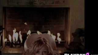 curvy milf christine smith strips lingerie revealing huge natural tits and naked pussy