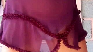 Wanna see my lover's shiny blue panties up close?