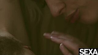 Ever seen petite milfs dominate hairy lesbians with strap-on games and pussy licking?