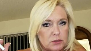 smoking milf's pov closeup fuck ends in hot facial cumshot
