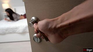 step brother join me fucking boyfriend on parents bed but don't tell?