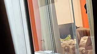 Mexican nurse Miranda rides lover with windows wide open, spying on her tits?