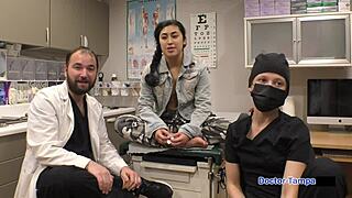 jasmine roses bends for dr tampa's humiliating immigration pussy exam backstage