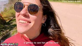 Two Thirsty Sluts Guzzle Piss in Public Park Threesome