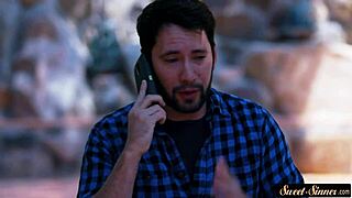 classy taboo teen roleplay ends with face sprayed in warm cum.