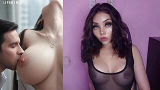 Korean big tits teen takes hard anal creampie in lingerie