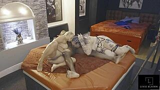 jay playhard moans wildly with eva may and livie blainn in steamy threeway