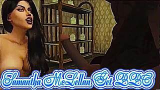 Samantha Mclellan Fucks Big Black Cock Couch Bathroom